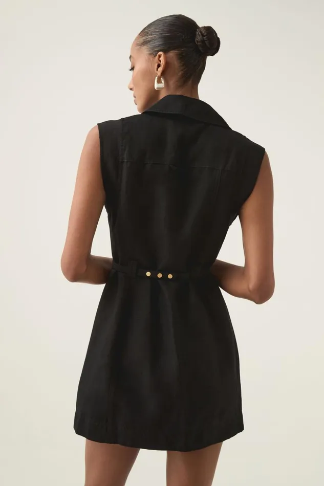 Aje Dresses Desiree Utility Mini Dress Black 8211 Women