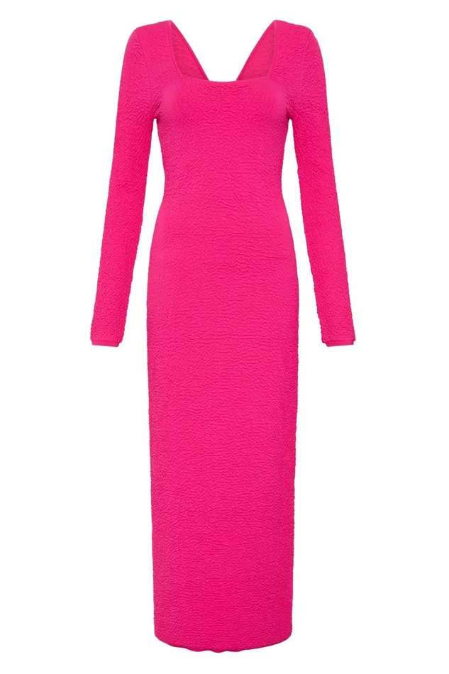 Aje Dresses Echo Bubble Body Dress Hot Pink 8211 Women Aje Dresses Echo Bubble Body Dress Hot Pink 8211 Women