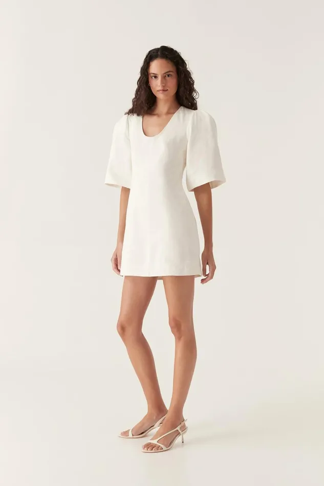 Aje Dresses Hunter Twisted Mini Dress Ivory 8211 Women