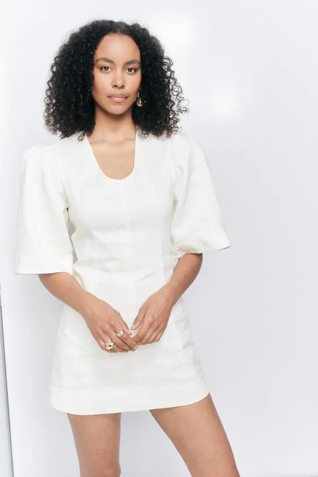 Aje Dresses Hunter Twisted Mini Dress Ivory 8211 Women