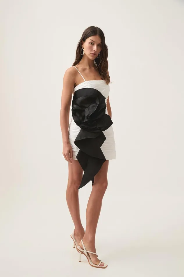 Aje Dresses Potion Spiral Mini Dress Ivoryblack 8211 Women