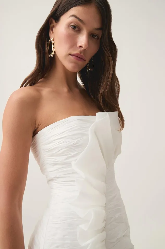 Aje Dresses Telma Ruffle Mini Dress Ivory 8211 Women Aje Dresses Telma Ruffle Mini Dress Ivory 8211 Women