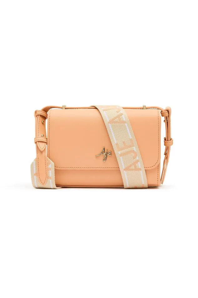 Aje Handbags and Wallets Estee Logo Crossbody Bag Soft Apricot 8211 Women Aje Handbags and Wallets Estee Logo Crossbody Bag Soft Apricot 8211 Women
