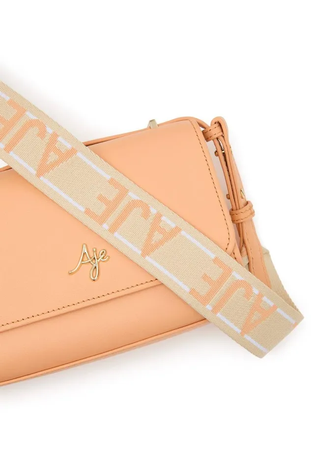 Aje Handbags and Wallets Estee Logo Crossbody Bag Soft Apricot 8211 Women Aje Handbags and Wallets Estee Logo Crossbody Bag Soft Apricot 8211 Women