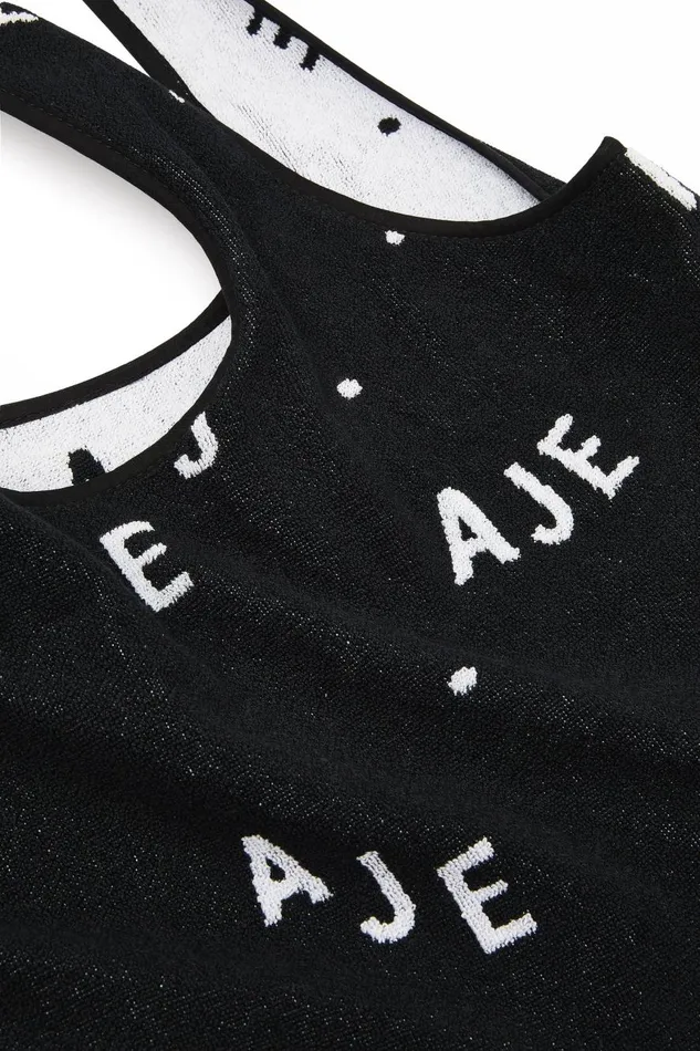 Aje Handbags and Wallets Senna Logo Beach Tote Black Logo Sprinkle 8211 Women Aje Handbags and Wallets Senna Logo Beach Tote Black Logo Sprinkle 8211 Women