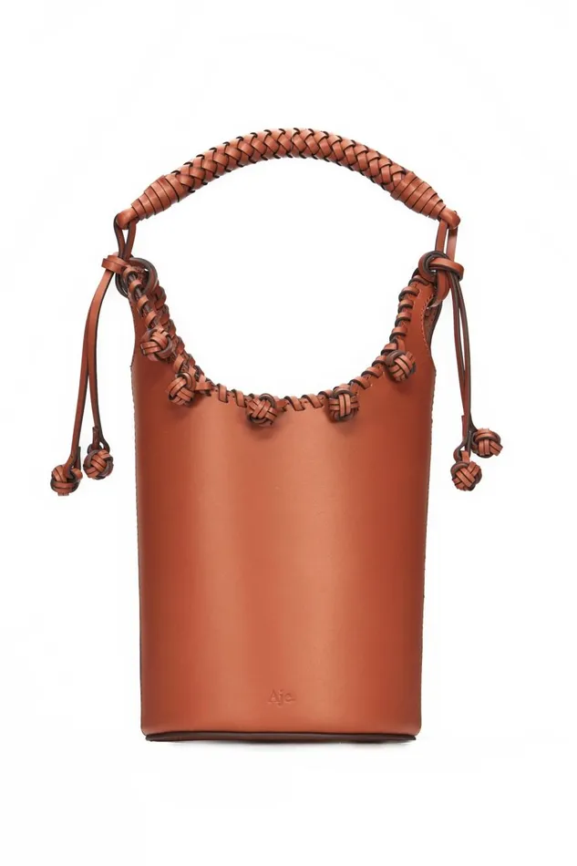 Aje Handbags and Wallets Tessellate Bucket Bag Spiced Chai 8211 Women Aje Handbags and Wallets Tessellate Bucket Bag Spiced Chai 8211 Women