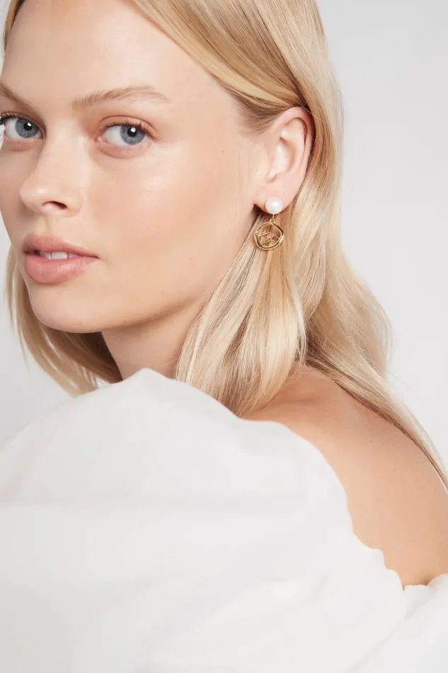 Aje Jewelry Fleur Pearl Drop Earring Gold 8211 Women