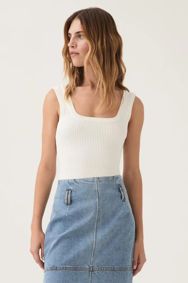 Aje Matching Sets Bronte Scoop Neck Rib Tank Ivory 8211 Women