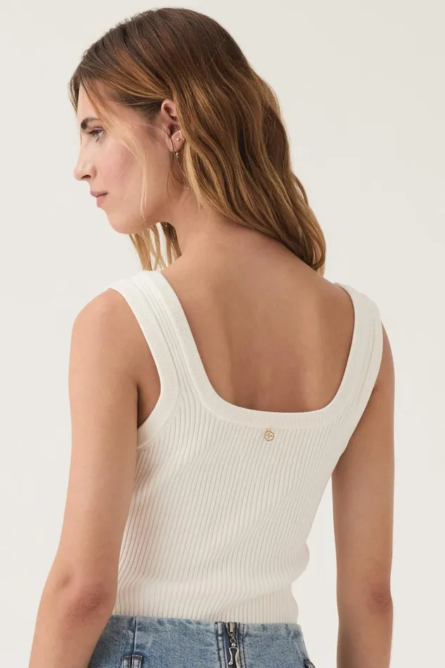 Aje Matching Sets Bronte Scoop Neck Rib Tank Ivory 8211 Women
