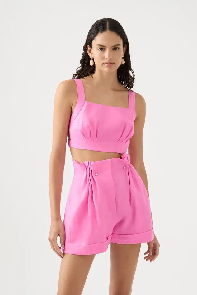 Aje Matching Sets Eden Tie Back Top Protea Pink 8211 Women