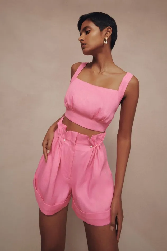 Aje Matching Sets Eden Tie Back Top Protea Pink 8211 Women Aje Matching Sets Eden Tie Back Top Protea Pink 8211 Women