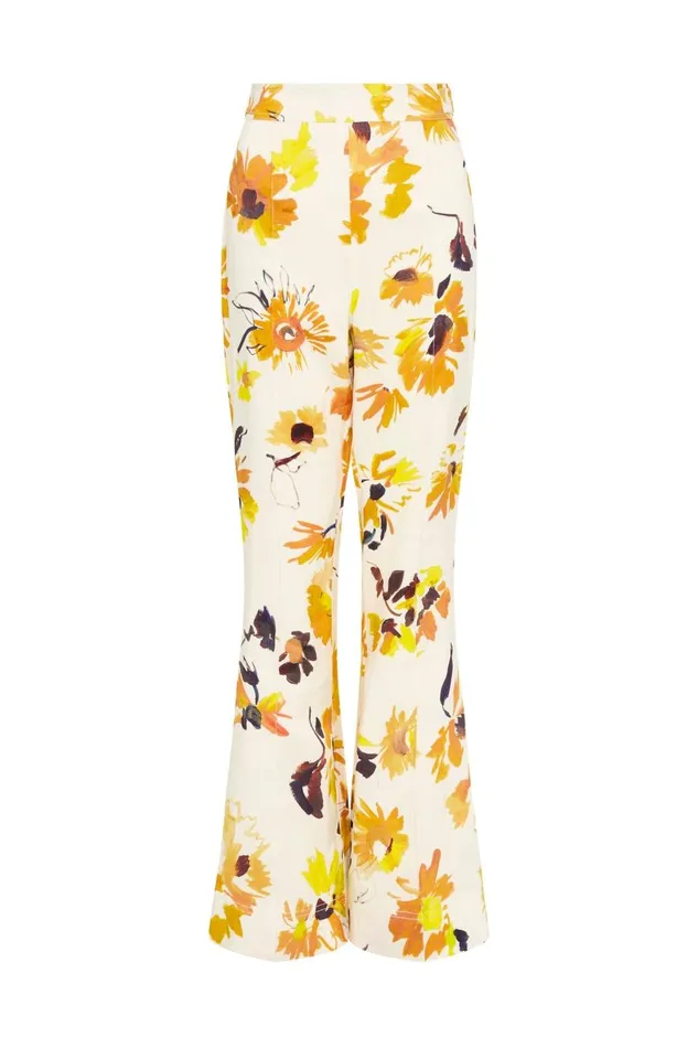 Aje Matching Sets Impressionist Flared Pant Pressed Sunflowers 8211 Women