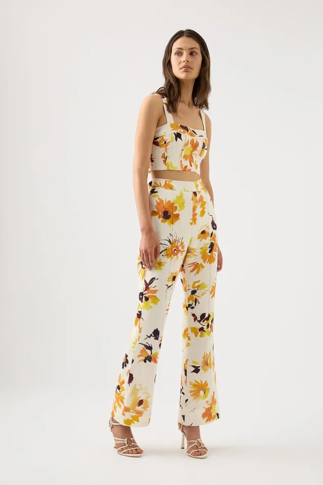 Aje Matching Sets Impressionist Flared Pant Pressed Sunflowers 8211 Women