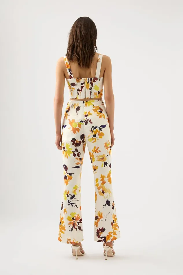 Aje Matching Sets Impressionist Flared Pant Pressed Sunflowers 8211 Women