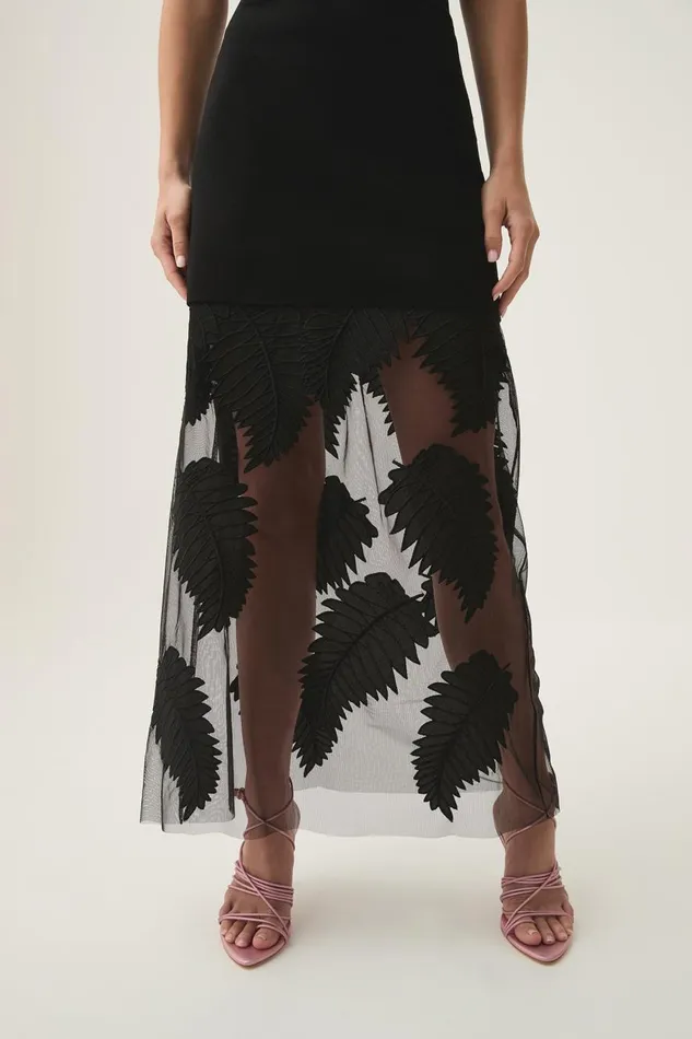 Aje Matching Sets Wilder Knit Maxi Skirt Black 8211 Women