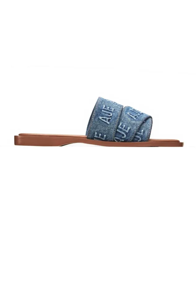 Aje Shoes Rita Denim Logo Slide 90039s Wash 8211 Women