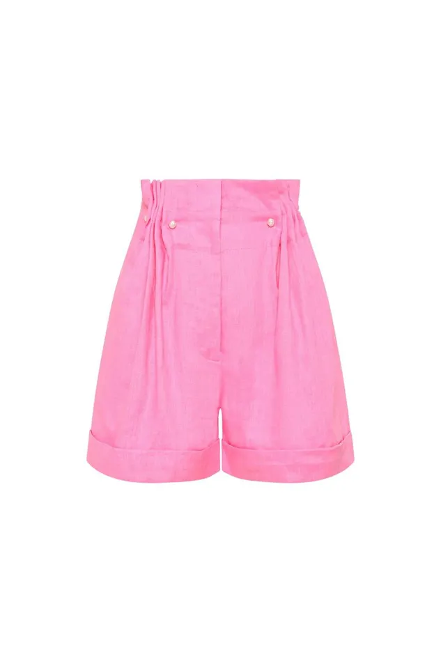 Aje Shorts Eden Paper Bag Short Protea Pink 8211 Women
