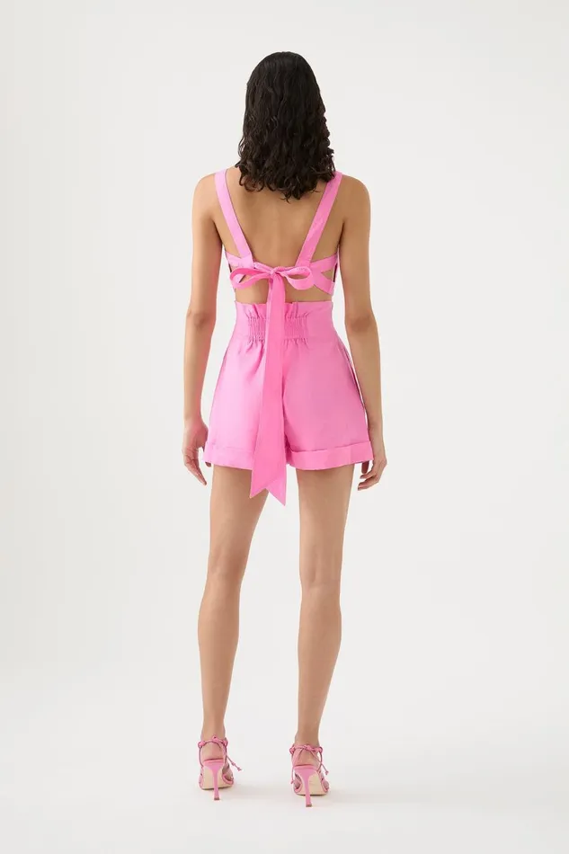 Aje Shorts Eden Paper Bag Short Protea Pink 8211 Women