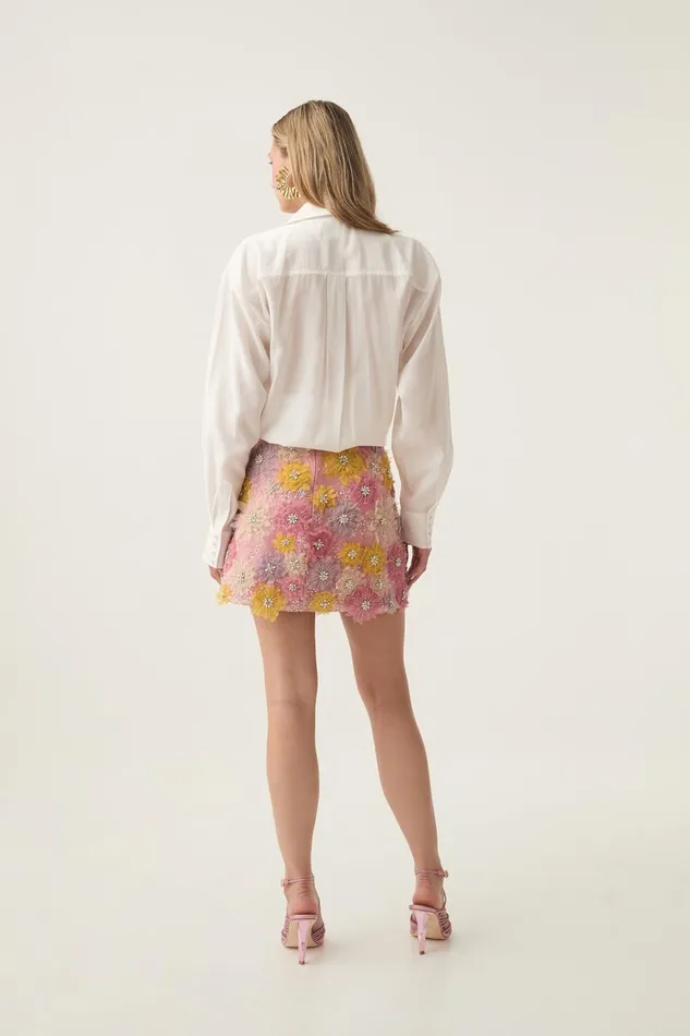 Aje Skirts Blossom Micro Mini Skirt Gilded Garden 8211 Women