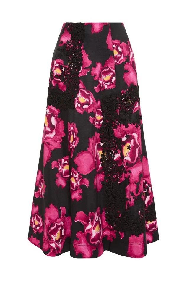 Aje Skirts Florence Midi Skirt Midnight Peony 8211 Women