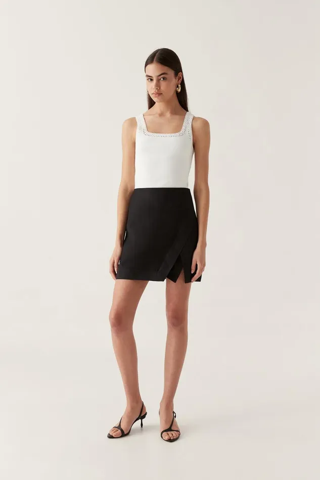 Aje Skirts Illusion Mini Skirt Black 8211 Women
