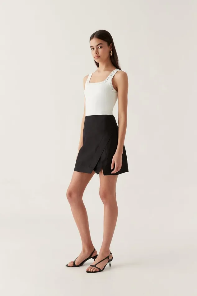 Aje Skirts Illusion Mini Skirt Black 8211 Women