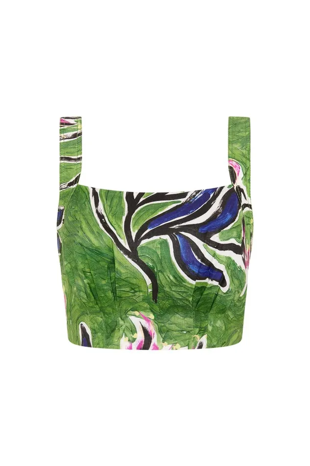Aje Tops Eden Tie Back Top Native Gumnut Floral 8211 Women Aje Tops Eden Tie Back Top Native Gumnut Floral 8211 Women