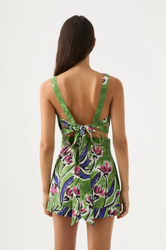 Aje Tops Eden Tie Back Top Native Gumnut Floral 8211 Women Aje Tops Eden Tie Back Top Native Gumnut Floral 8211 Women