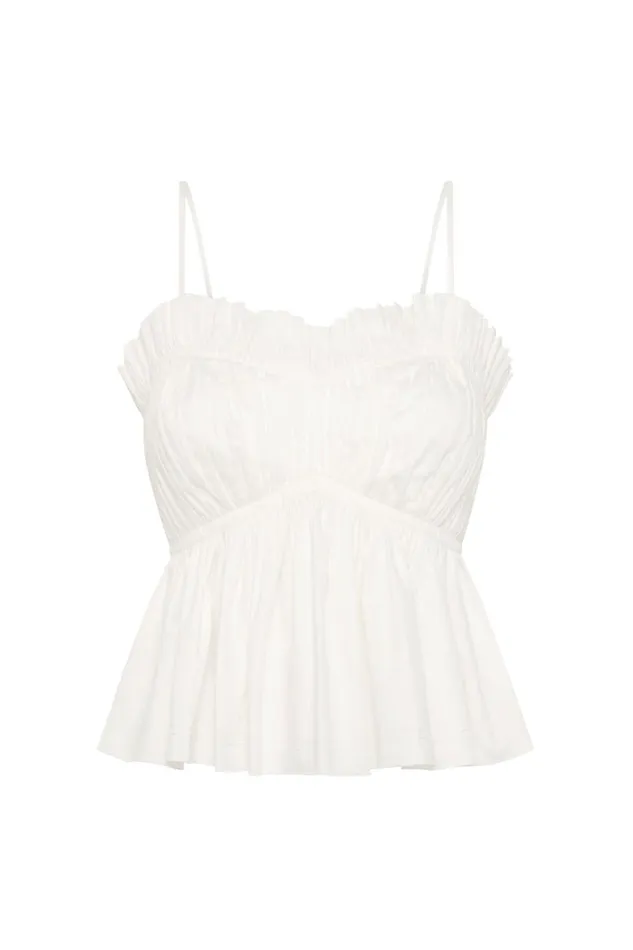 Aje Tops Odette Ruched Cami Top Ivory 8211 Women Aje Tops Odette Ruched Cami Top Ivory 8211 Women