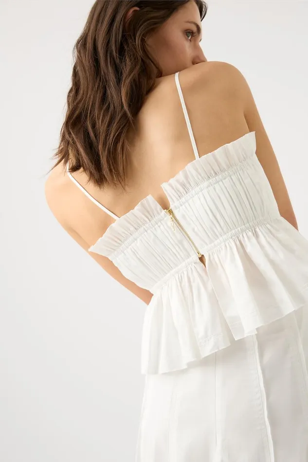 Aje Tops Odette Ruched Cami Top Ivory 8211 Women Aje Tops Odette Ruched Cami Top Ivory 8211 Women
