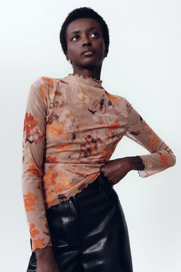 Aje Tops Portal Mesh Skivvy Meadow Blooms 8211 Women Aje Tops Portal Mesh Skivvy Meadow Blooms 8211 Women