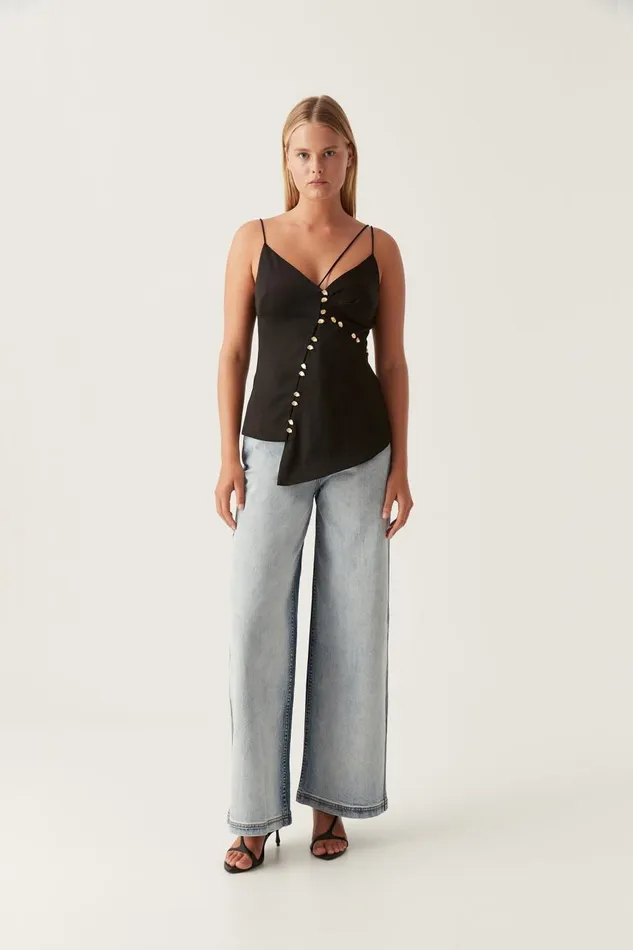 Aje Tops Riddle Button Down Top Black 8211 Women Aje Tops Riddle Button Down Top Black 8211 Women