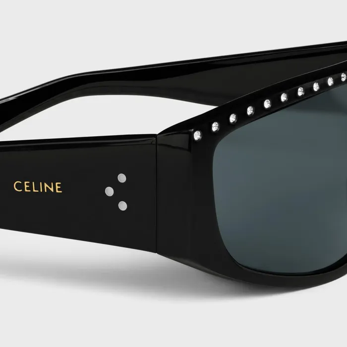 Alan 2 Sunglasses In Acetate With Crystals Black Men CELINE SUNGLASSES Alan 2 Sunglasses In Acetate With Crystals Black Men CELINE SUNGLASSES