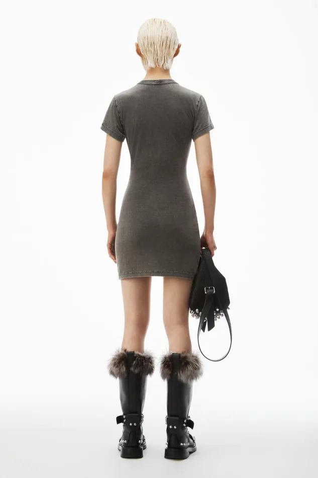Alexander Wang Dresses Women Blade LogoEmbossed Minidress In Cotton
