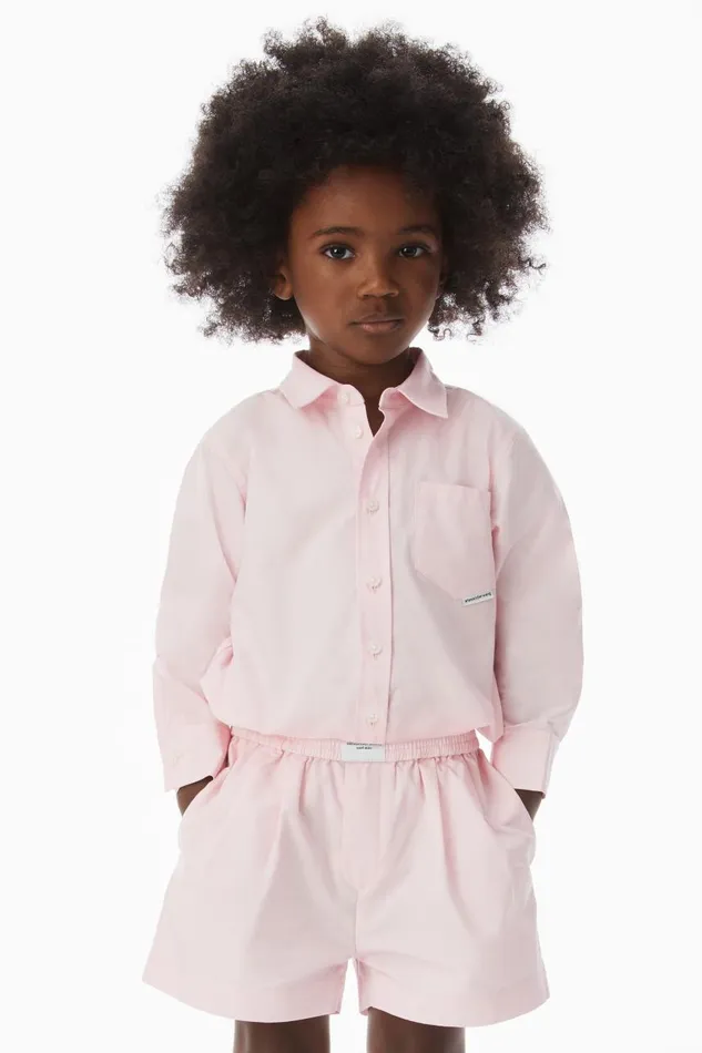 Alexander Wang Kids Classic Boxer Short In Compact Cotton
