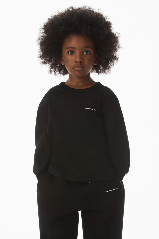 Alexander Wang Kids Logo Sweatpant In Essential Terry