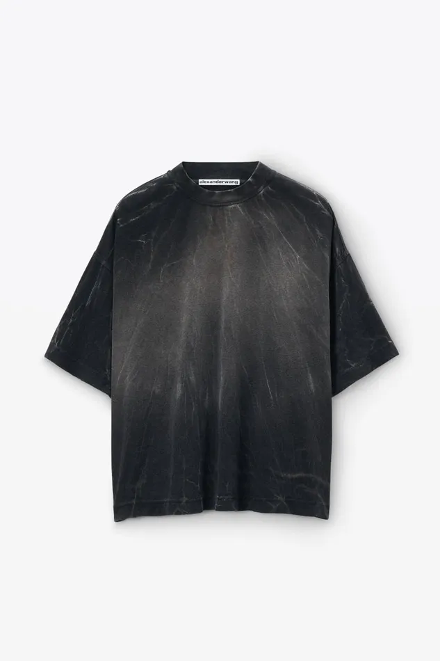 Alexander Wang Tops Men Distressed Wash Tee In Cotton