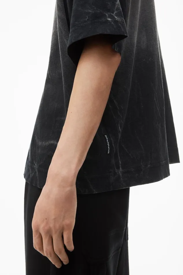 Alexander Wang Tops Men Distressed Wash Tee In Cotton