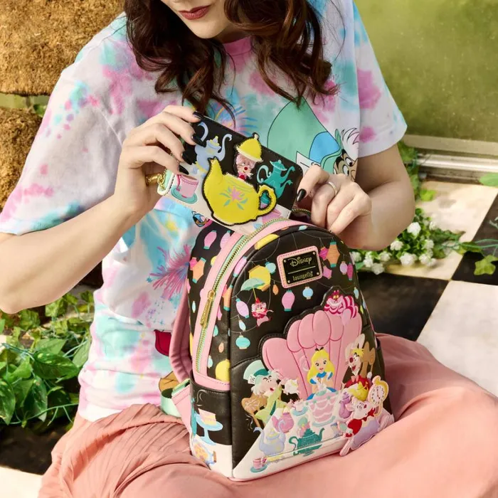 Alice In Wonderland Unbirthday Zip Around Wallet Unisex Loungefly Bags and Wallets Alice In Wonderland Unbirthday Zip Around Wallet Unisex Loungefly Bags and Wallets