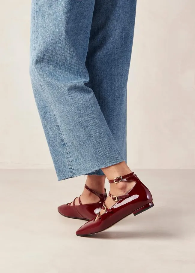 ALOHAS Ballet Flats Luke 8211 Red Patent Leather Ballet Flats 8211 Women