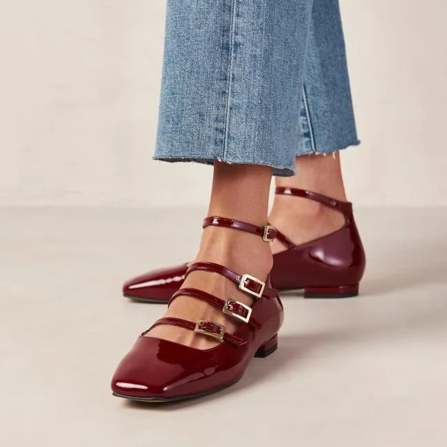 ALOHAS Ballet Flats Luke 8211 Red Patent Leather Ballet Flats 8211 Women