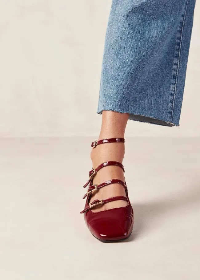 ALOHAS Ballet Flats Luke 8211 Red Patent Leather Ballet Flats 8211 Women