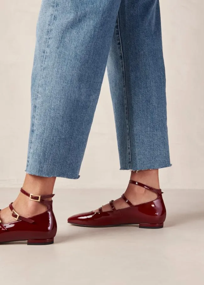ALOHAS Ballet Flats Luke 8211 Red Patent Leather Ballet Flats 8211 Women