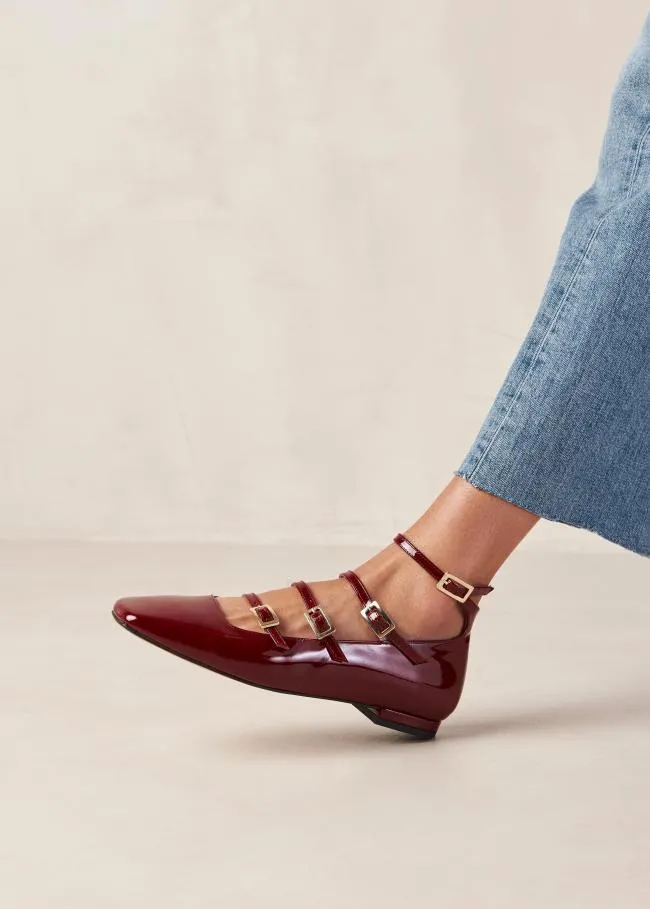 ALOHAS Ballet Flats Luke 8211 Red Patent Leather Ballet Flats 8211 Women