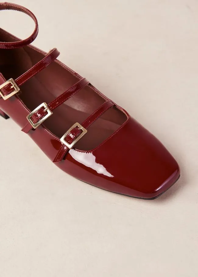 ALOHAS Ballet Flats Luke 8211 Red Patent Leather Ballet Flats 8211 Women