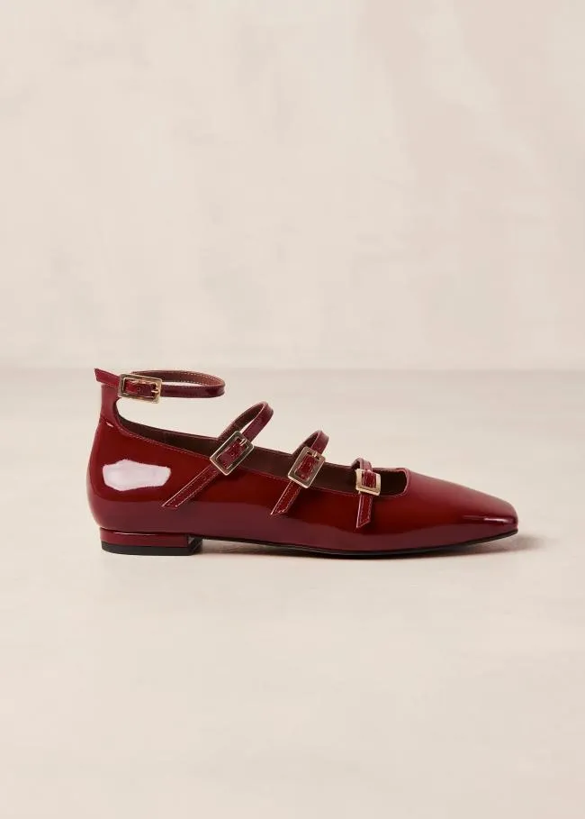 ALOHAS Ballet Flats Luke 8211 Red Patent Leather Ballet Flats 8211 Women