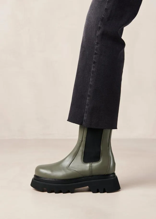 ALOHAS Boots All Rounder 8211 Green Leather Boots 8211 Women