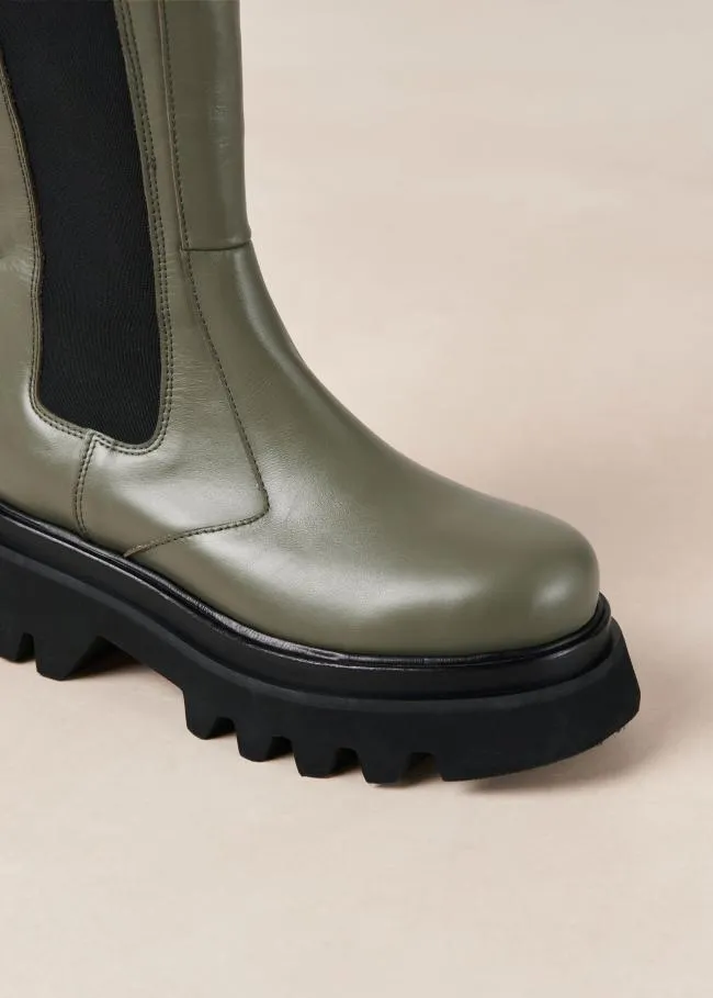 ALOHAS Boots All Rounder 8211 Green Leather Boots 8211 Women