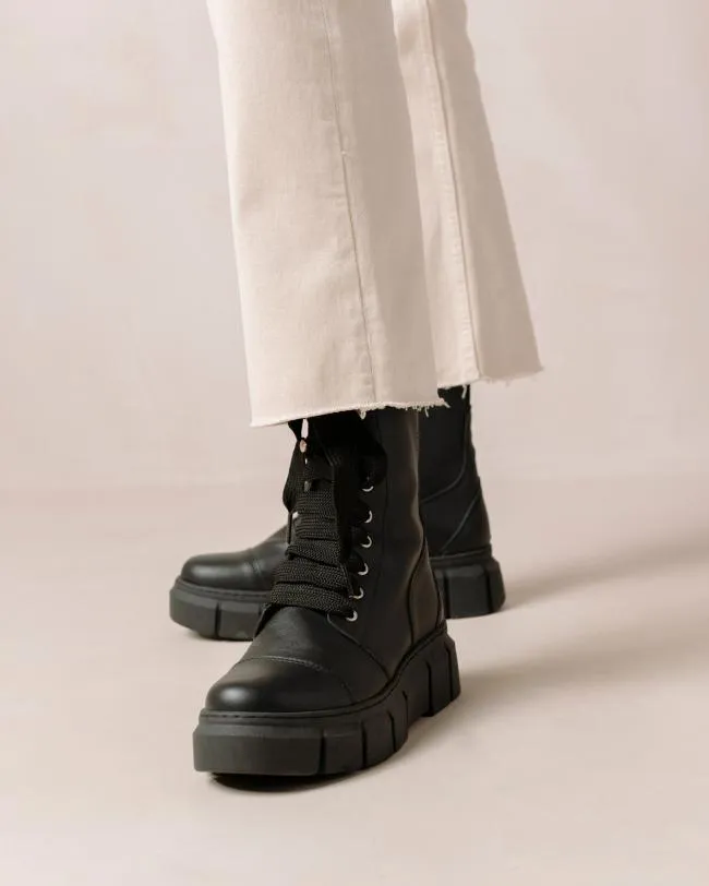 ALOHAS Boots Can Can 8211 Black Vegan Leather Boots 8211 Women