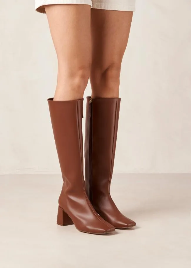 ALOHAS Boots Chalk 8211 Brown Vegan Leather Boots 8211 Women